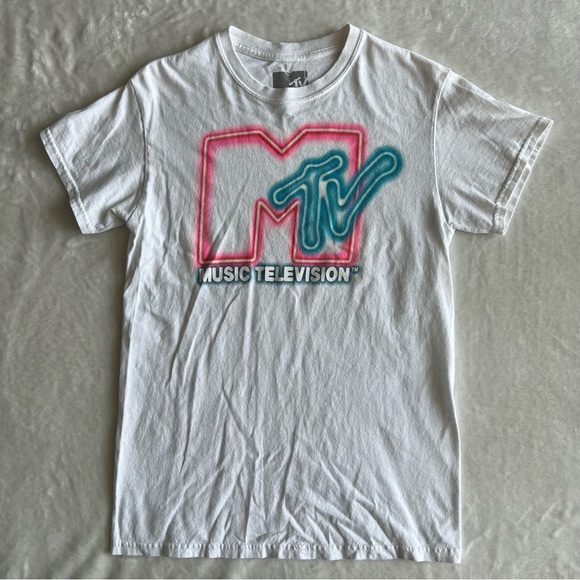MTV Graphic Short Sleeve Tee - Small, White - Picture 9 of 9